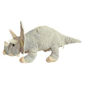 NWT Toy Time soft plush stuffed dinousaur dino triceratops large 23 inches long